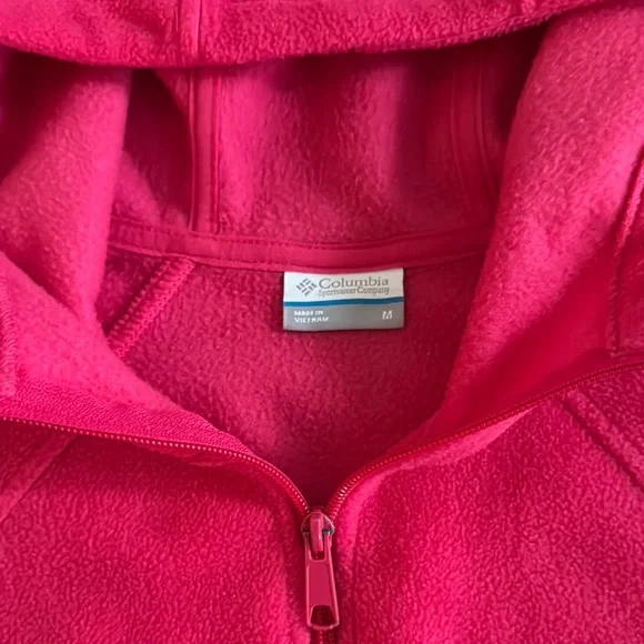 Columbia Bright Pink Hooded Vest - Picture 3 of 7